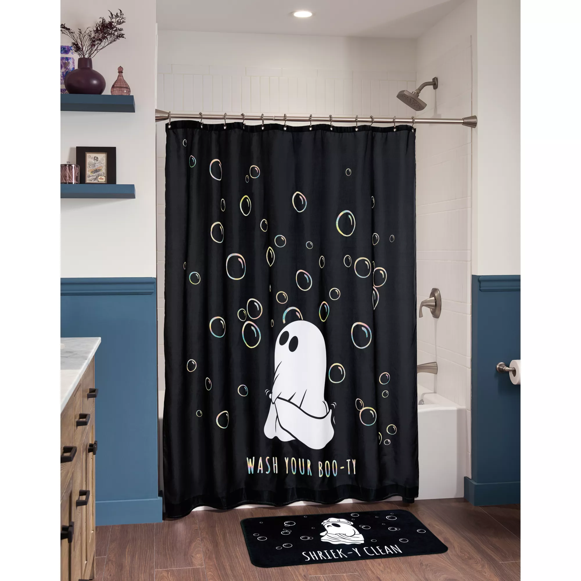 Shriek-y Clean Ghost Bath Mat