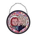 Chucky and Tiffany Stained Glass Suncatcher at Spirit Halloween