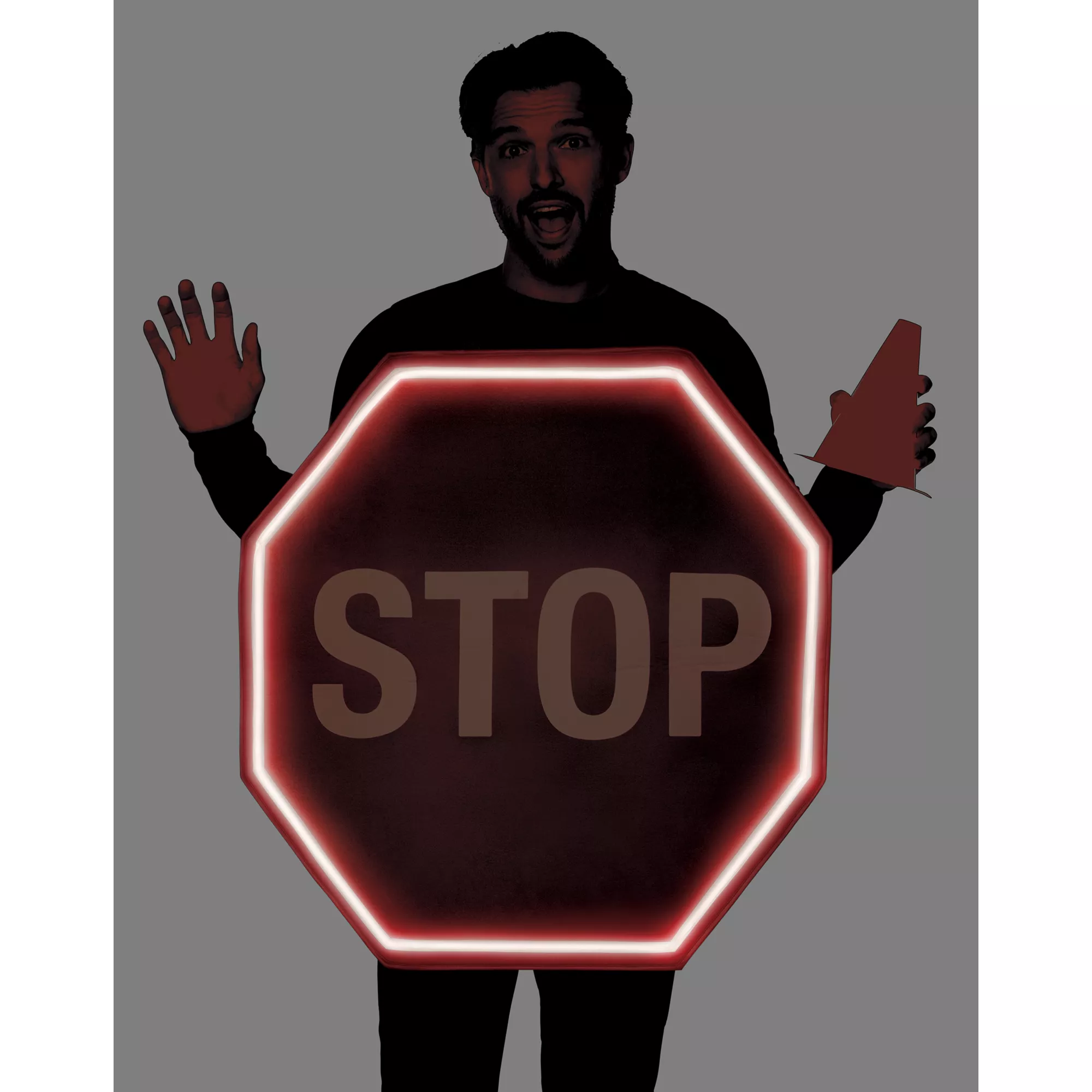 Adult Light-Up Stop Sign 3D Foam Costume at Spirit Halloween