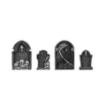 Skull Tombstones - 4 Pack at Spirit Halloween
