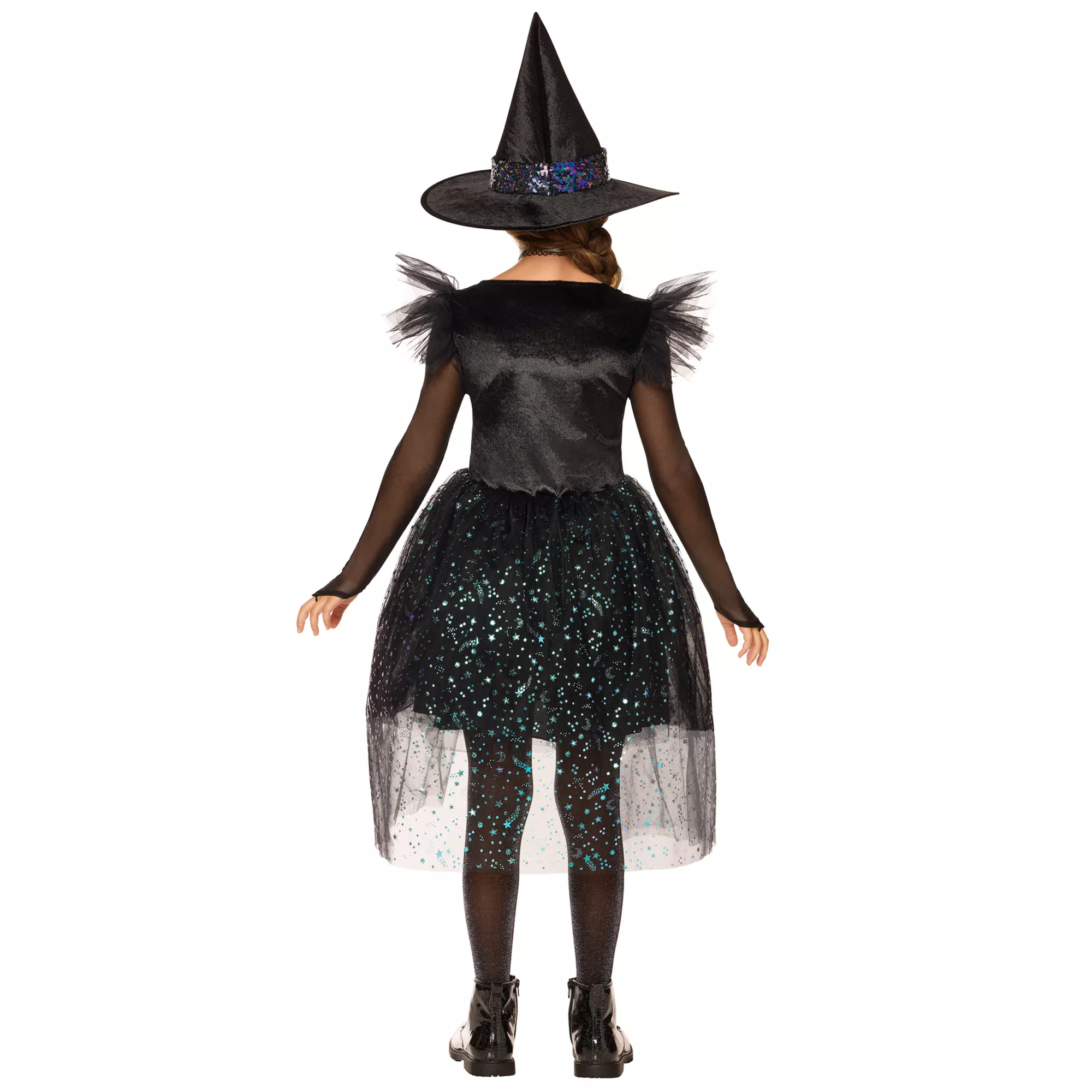 Kids Glimmer Witch Tulle Dress Costume