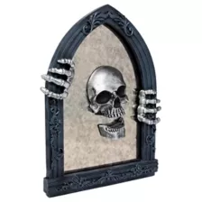 Skull Mirror Sign at Spirit Halloween