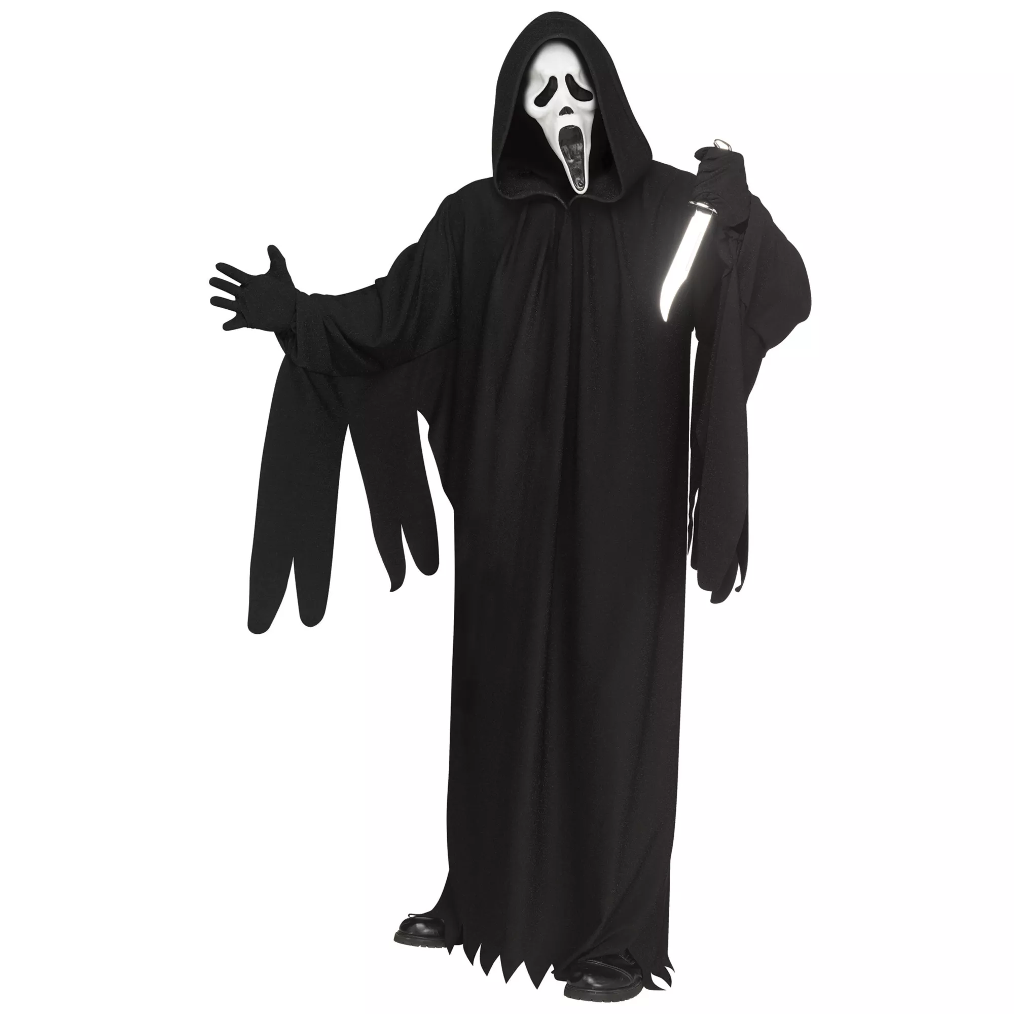 Adult 30th Anniversary Glow in the Dark Ghost Face Costume at Spirit Halloween