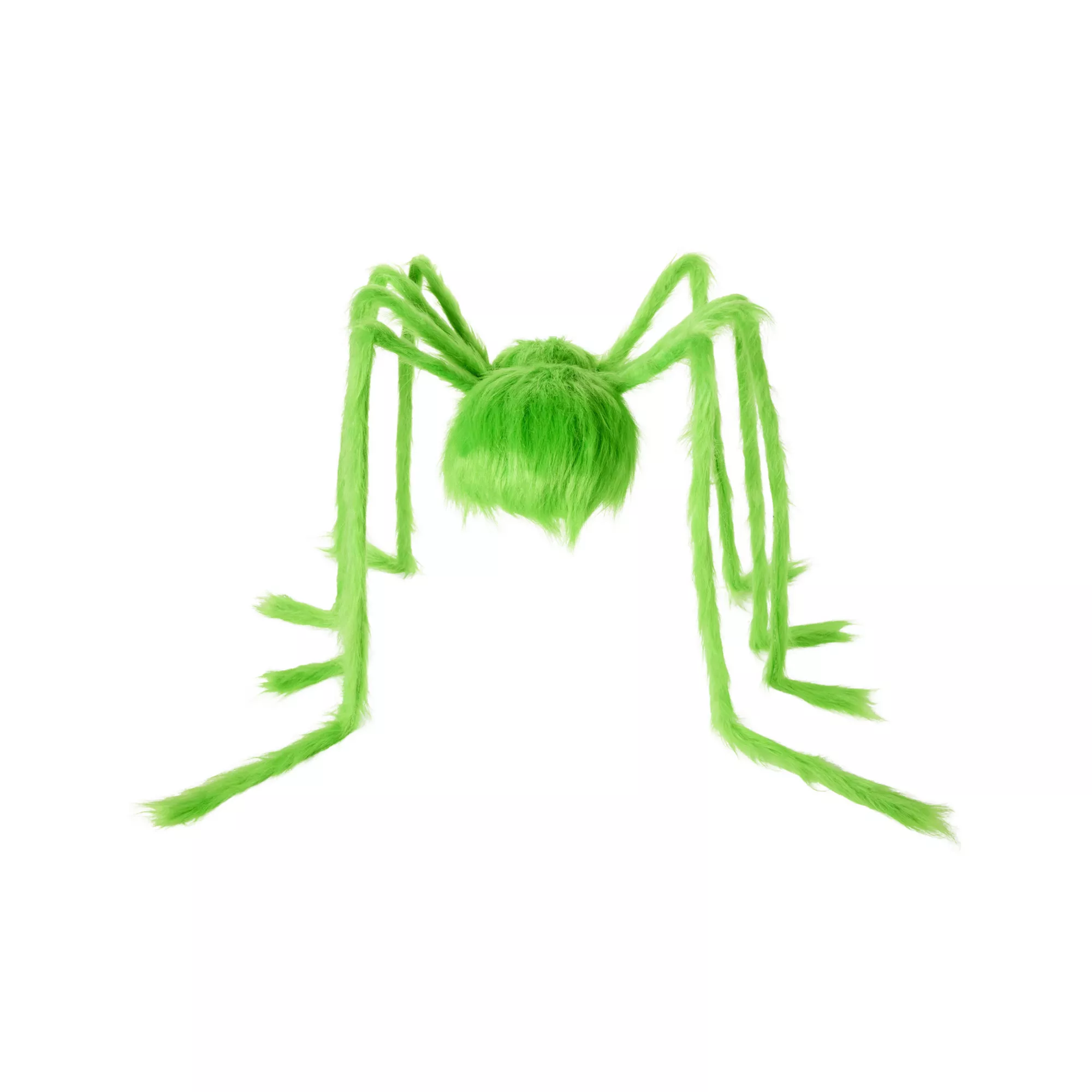 5 Ft Light-Up LED Fuzzy Green Spider Prop at Spirit Halloween