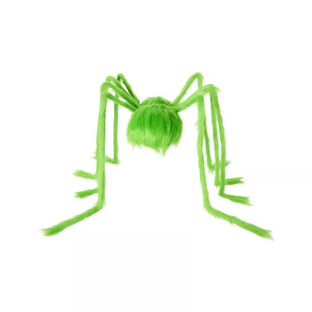 5 Ft Light-Up LED Fuzzy Green Spider Prop at Spirit Halloween