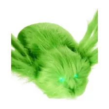 5 Ft Light-Up LED Fuzzy Green Spider Prop at Spirit Halloween