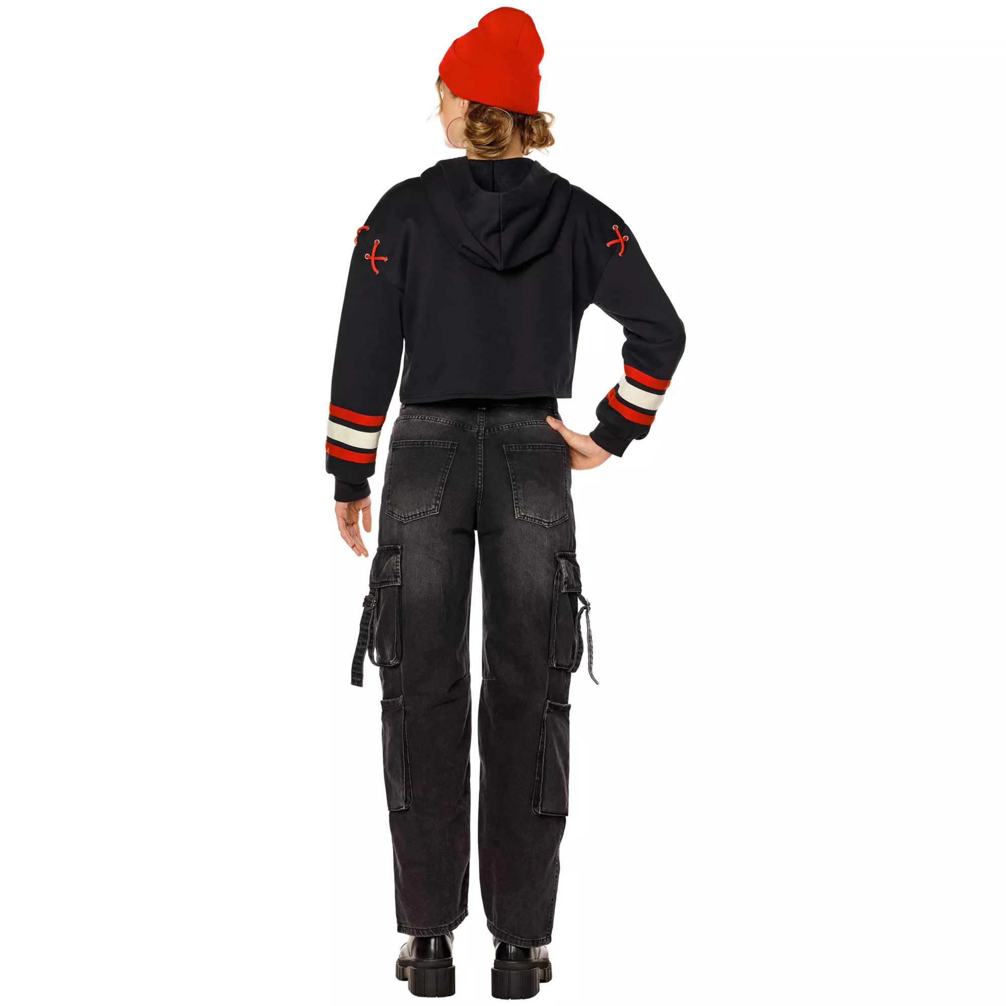 Adult Jason Hockey Mask Lace-Up Hoodie - Universe
