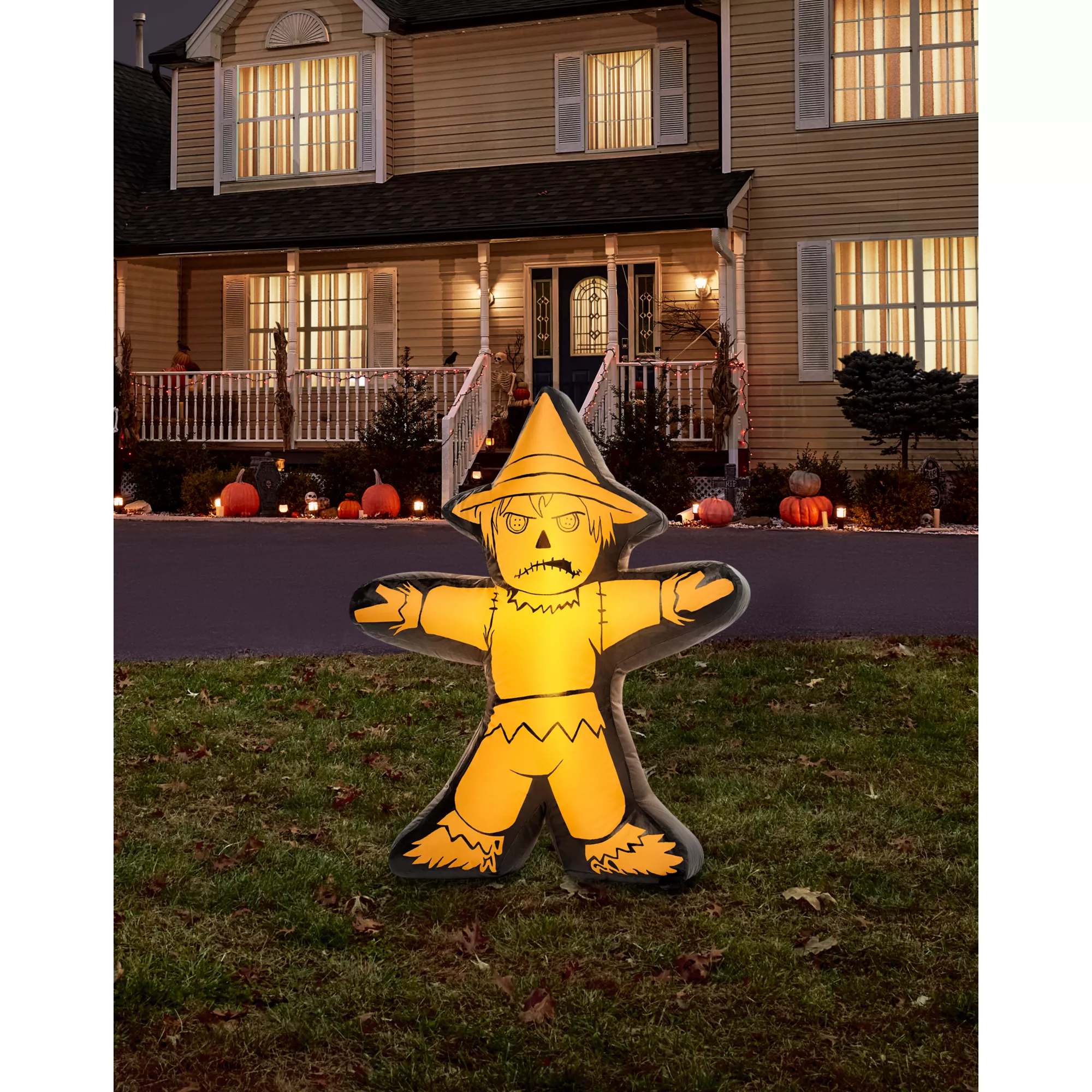 2 Ft Light-Up Mini Scarecrow Inflatable Decoration at Spirit Halloween
