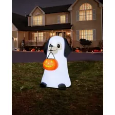 3 Ft 6 In Light-Up Ghost Dog Inflatable Decoration at Spirit Halloween