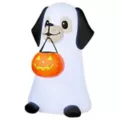 3 Ft 6 In Light-Up Ghost Dog Inflatable Decoration at Spirit Halloween