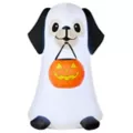 3 Ft 6 In Light-Up Ghost Dog Inflatable Decoration at Spirit Halloween