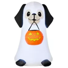 3 Ft 6 In Light-Up Ghost Dog Inflatable Decoration at Spirit Halloween