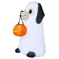 3 Ft 6 In Light-Up Ghost Dog Inflatable Decoration at Spirit Halloween