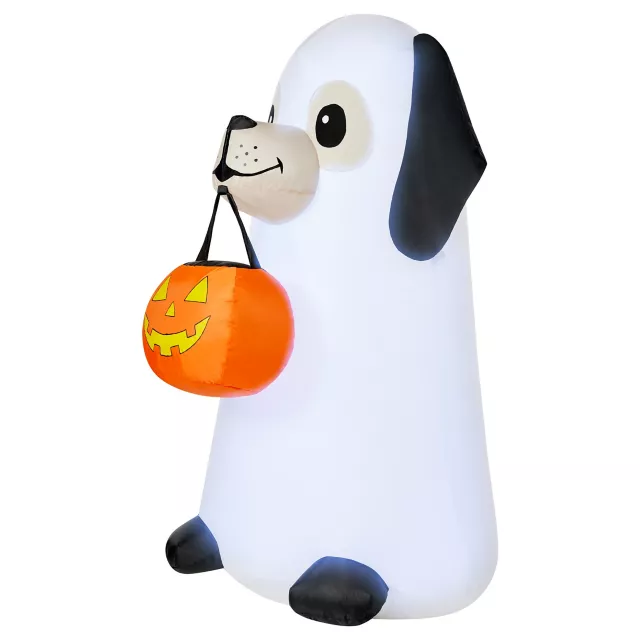 3 Ft 6 In Light-Up Ghost Dog Inflatable Decoration at Spirit Halloween