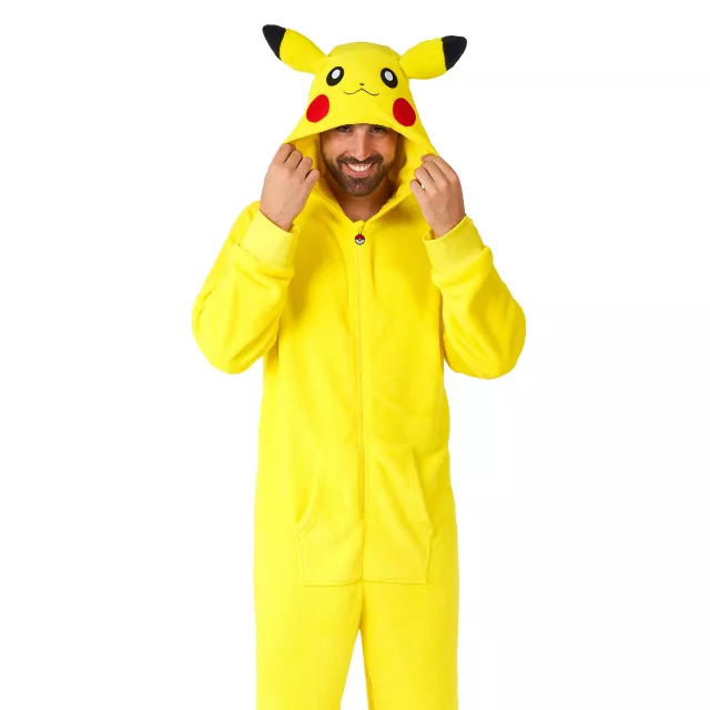 Adult Pikachu Deluxe Hooded Jumpsuit - Pokémon at Spirit Halloween