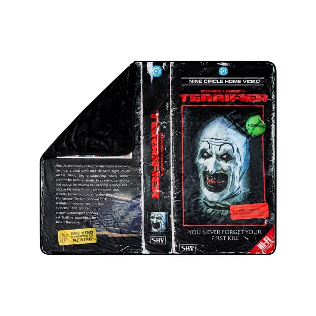 Art the Clown Video Tape Fleece Blanket - Terrifier at Spencer's