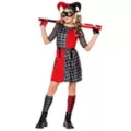 Kids Harley Quinn Checkered Dress Costume - DC Villains at Spirit Halloween