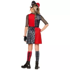 Kids Harley Quinn Checkered Dress Costume - DC Villains at Spirit Halloween