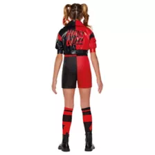 Kids Harley Quinn Black & Red Jumpsuit Costume - DC Villains at Spirit Halloween