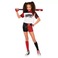 Kids Harley Quinn Puddin Shorts Costume - DC Villains at Spirit Halloween