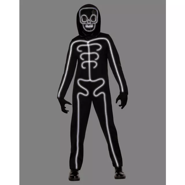 Kids Light-Up White Skeleton Stick Figure Costume at Spirit Halloween