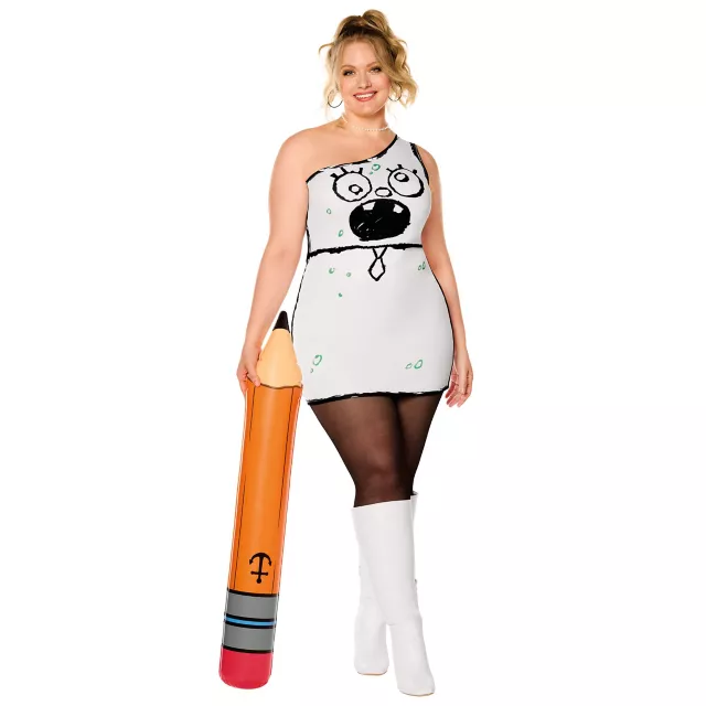 Adult DoodleBob Dress Costume - SpongeBob SquarePants at Spirit Halloween