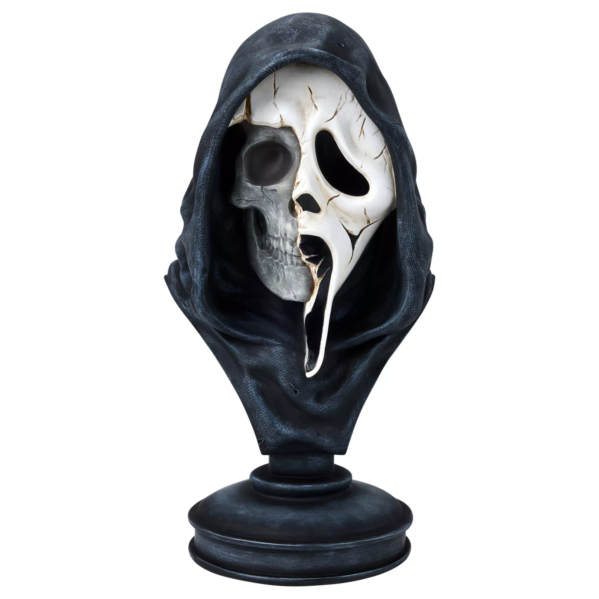 Ghost Face Skeleton Bust Statue