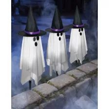 Light-Up Witchy Ghost Pathway Markers - 3 Pack at Spirit Halloween