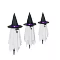 Light-Up Witchy Ghost Pathway Markers - 3 Pack at Spirit Halloween