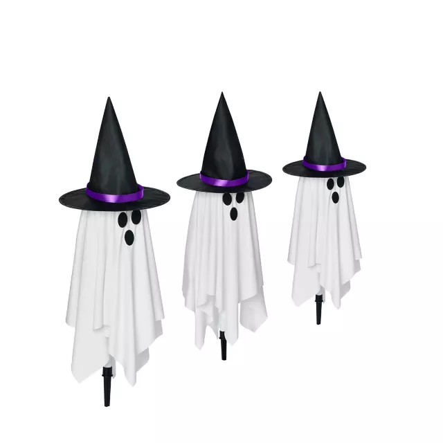 Light-Up Witchy Ghost Pathway Markers - 3 Pack at Spirit Halloween