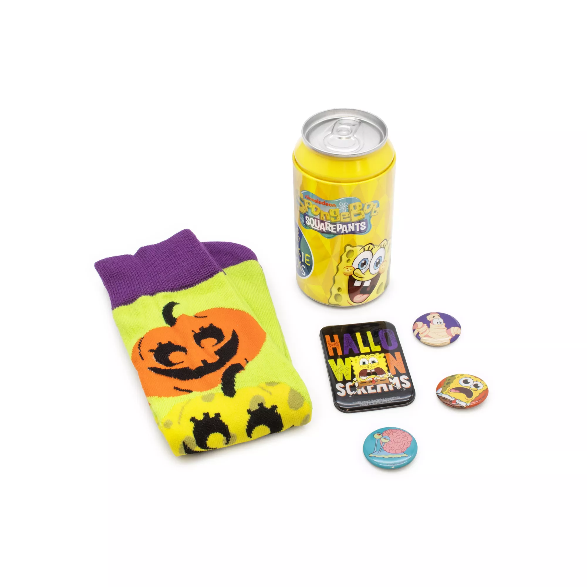 Freakie Snacks SpongeBob SquarePants Can at Spirit Halloween