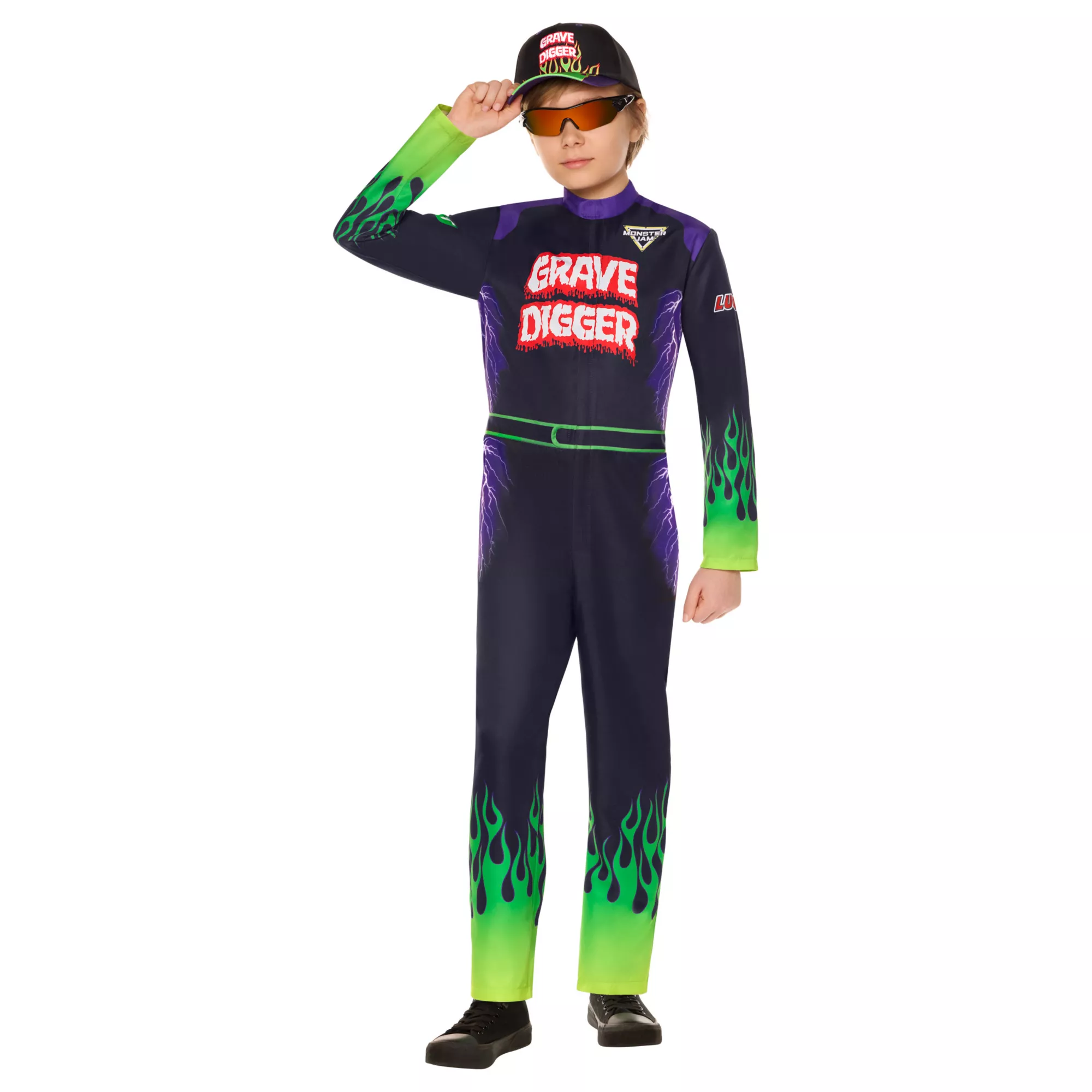 Kids Grave Digger Jumpsuit Costume - Monster Jam at Spirit Halloween