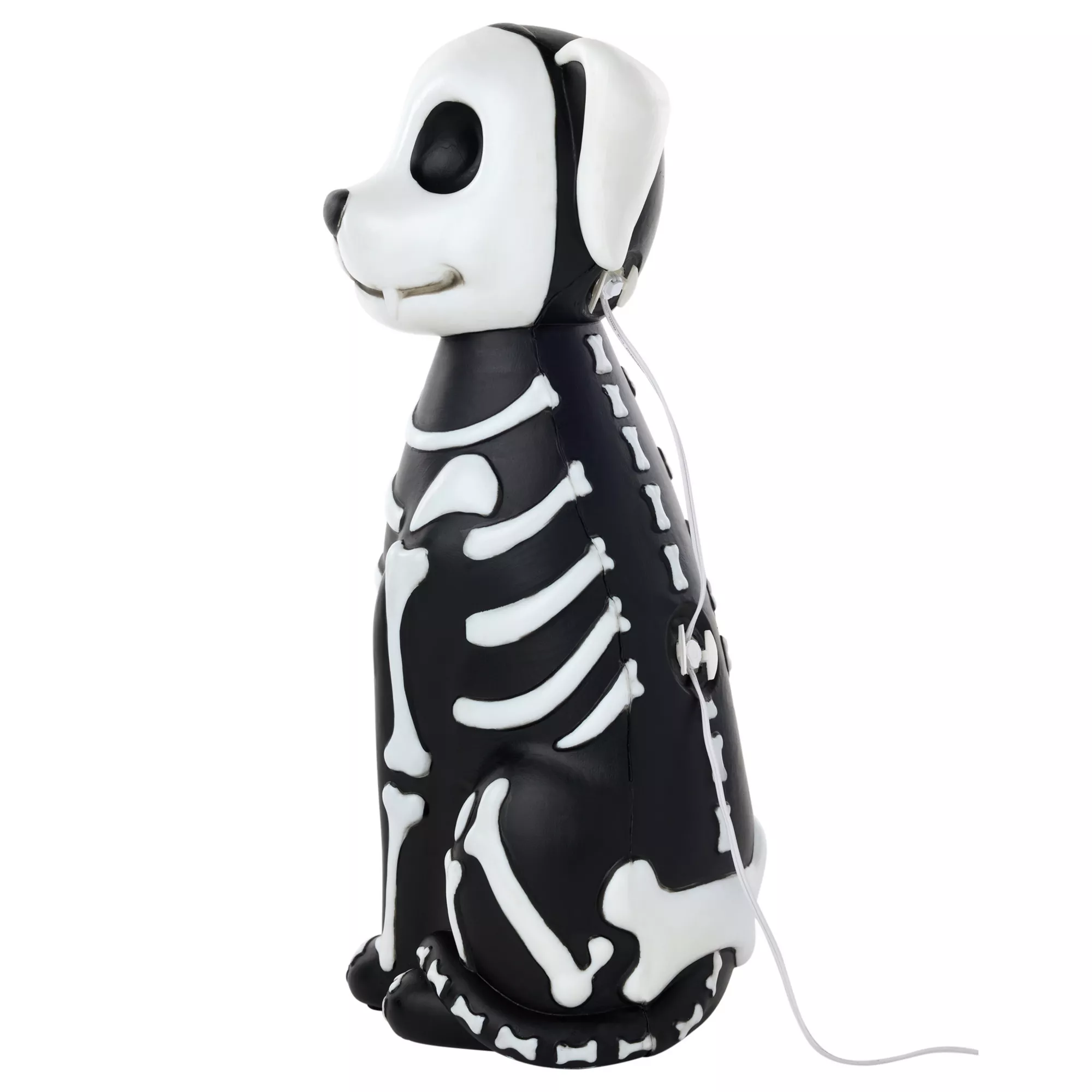 10" Light-Up Blow Mold Skeleton Dog