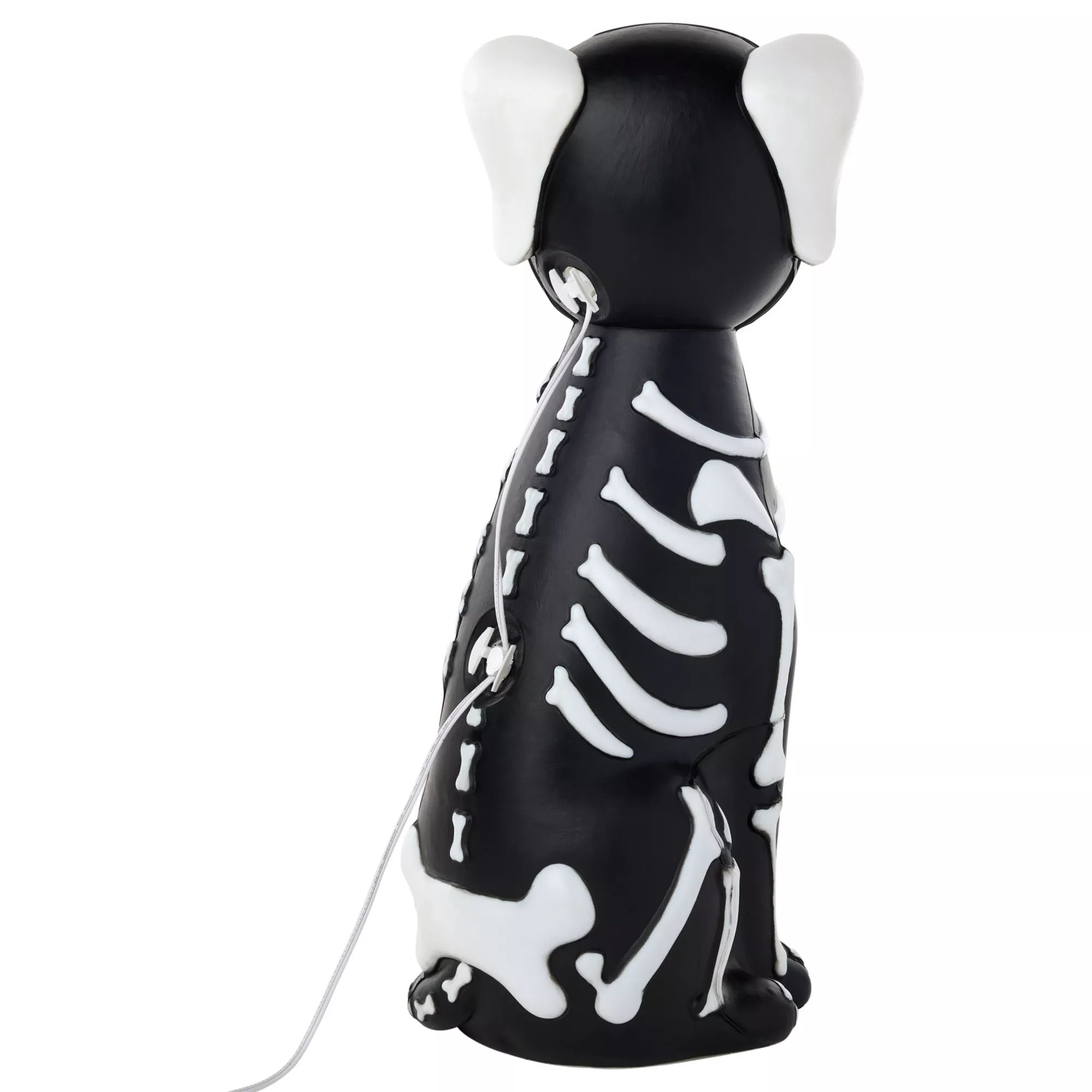 10" Light-Up Blow Mold Skeleton Dog