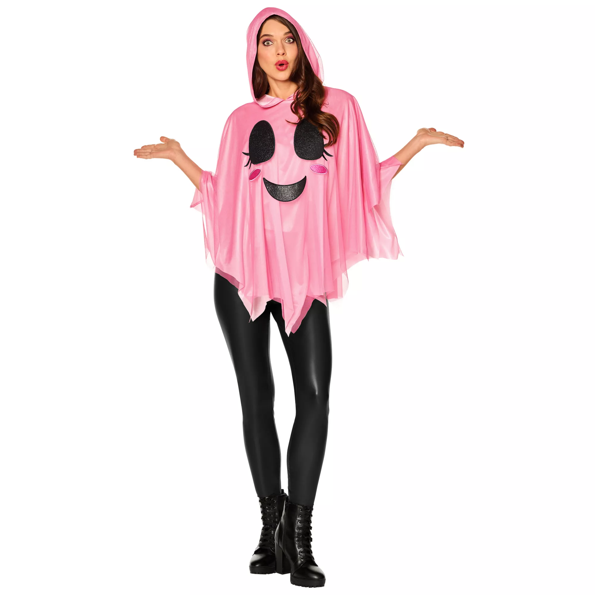 Adult Pink Ghost Poncho