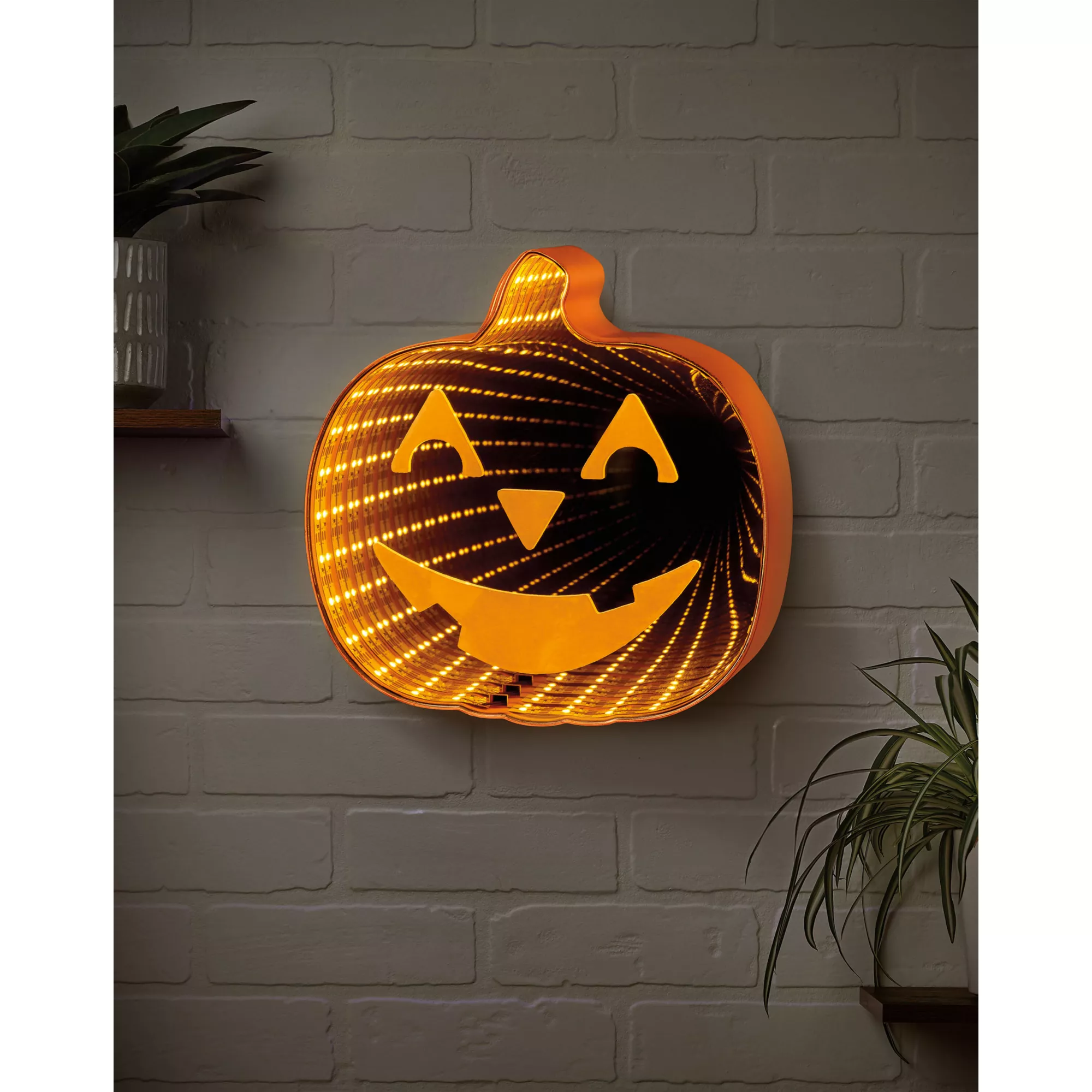 Light-Up Pumpkin Infinity Mirror