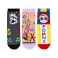 Multi-Pack The Amazing Digital Circus Ankle Socks - 3 Pair at Spencer's