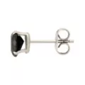 Multi-Pack Black Crystal Heart Silver-Plated Titanium Stud Earrings 3 Pair - 20 Gauge at Spencer's