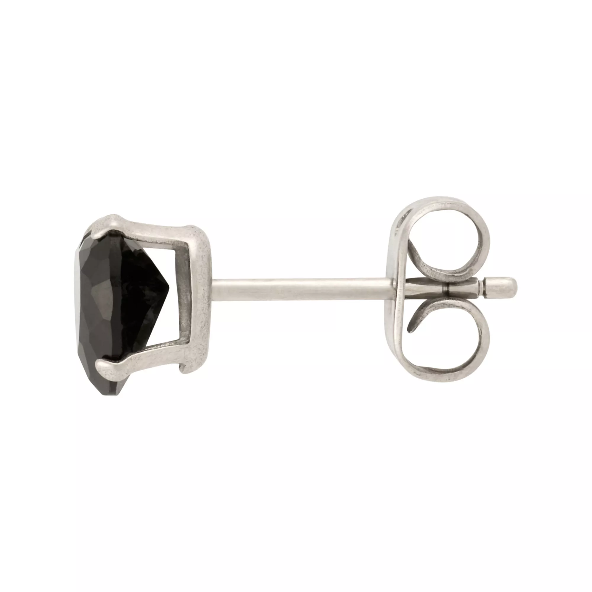 Multi-Pack Black Crystal Heart Silver-Plated Titanium Stud Earrings 3 Pair - 20 Gauge at Spencer's