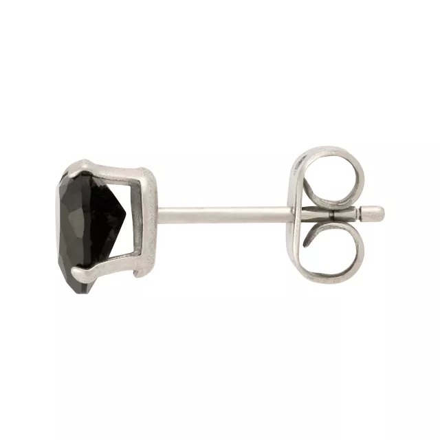 Multi-Pack Black Crystal Heart Silver-Plated Titanium Stud Earrings 3 Pair - 20 Gauge at Spencer's