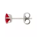 Multi-Pack Red Crystal Square Silver-Plated Titanium Stud Earrings 3 Pair - 20 Gauge at Spencer's