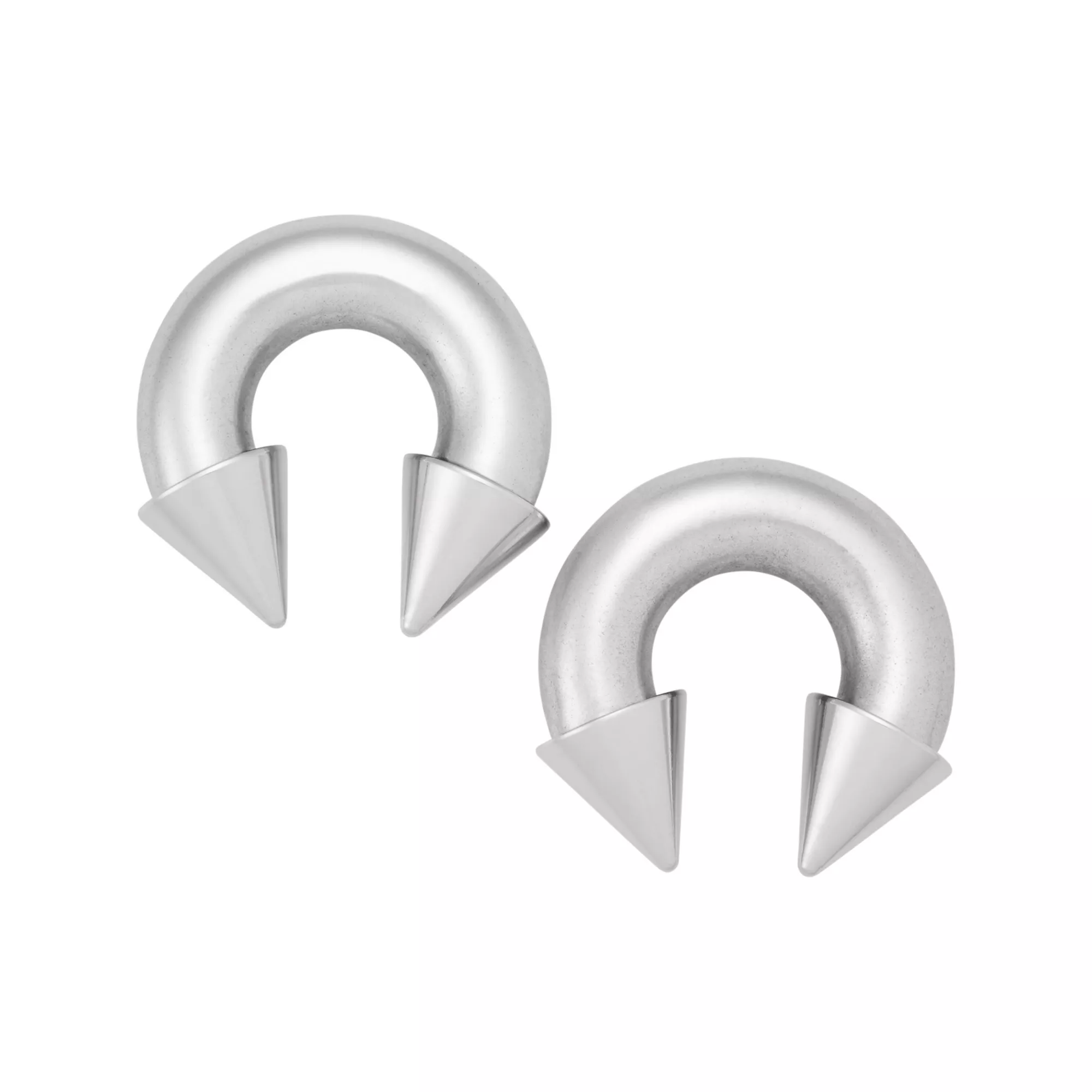 Silver-Tone Spike Horseshoe Rings at Spencer's