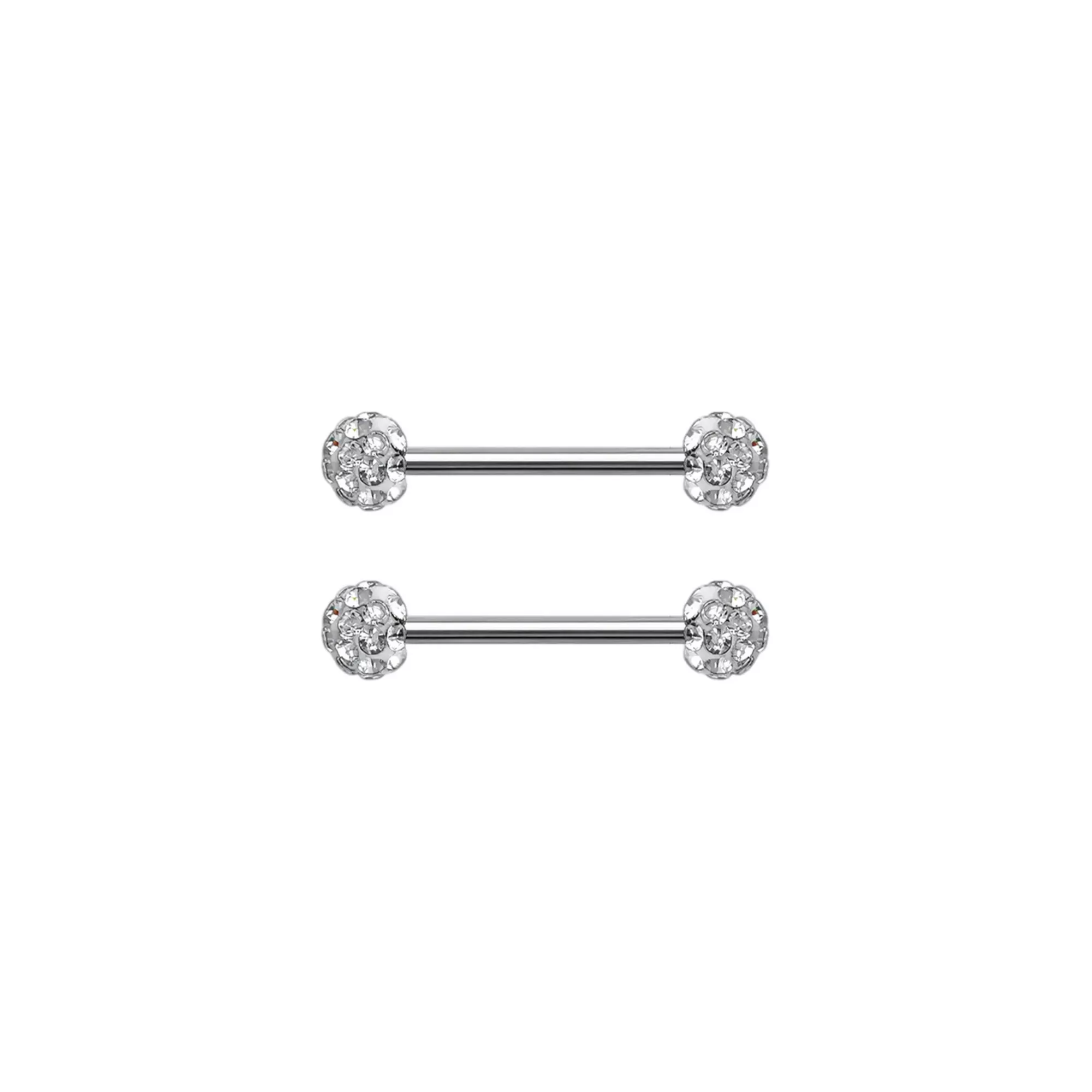 CZ Nipple Barbells - 14 Gauge