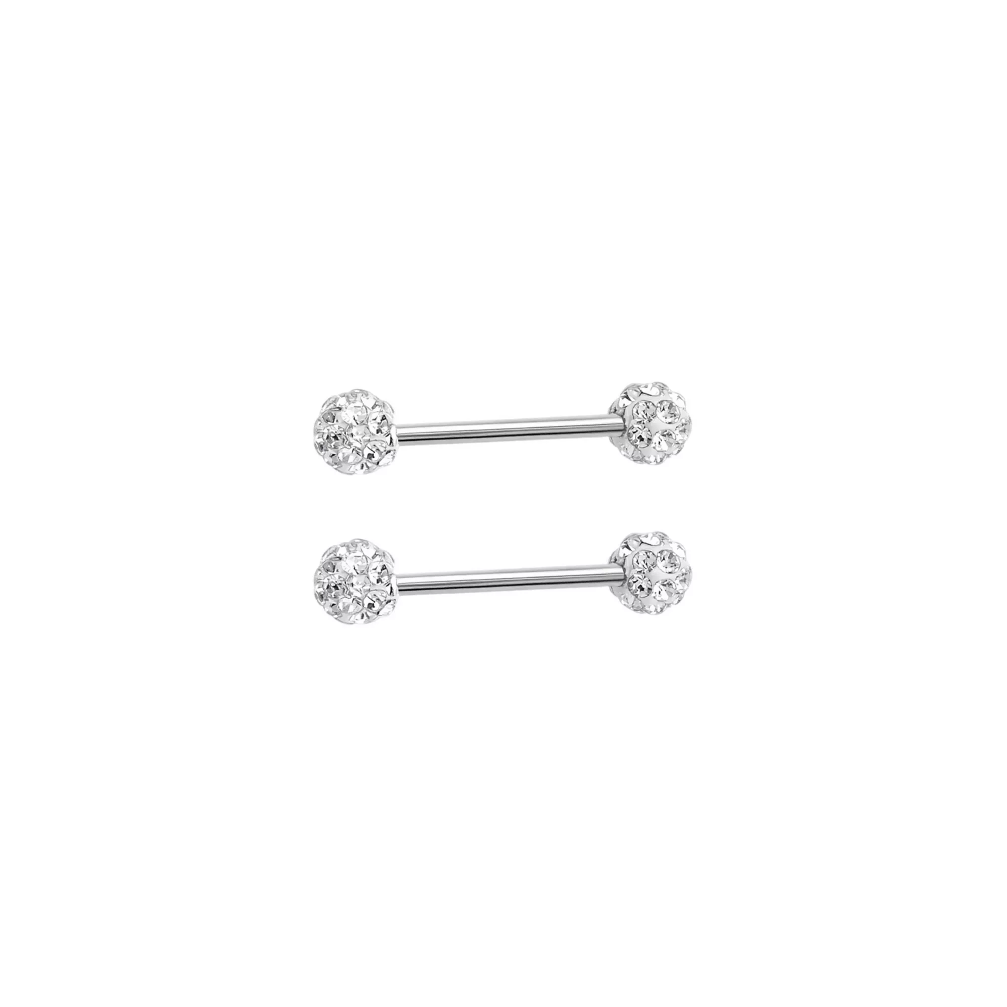 CZ Nipple Barbells - 14 Gauge