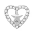 CZ Star and Heart Floating Titanium Belly Ring - 14 Gauge at Spencer's