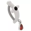 Red Black CZ Dagger Titanium Hinged Hoop Dangle Belly Ring - 14 Gauge at Spencer's