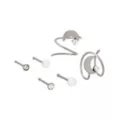 Multi-Pack CZ Moon Titanium Pin and Spiral Double Hoop Nose Rings 6 Pack - 20 Gauge at Spencer's