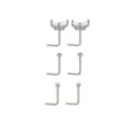 Multi-Pack Titanium Purple CZ Butterfly L-Bend Nose Rings 6 Pack - 20 Gauge at Spencer's