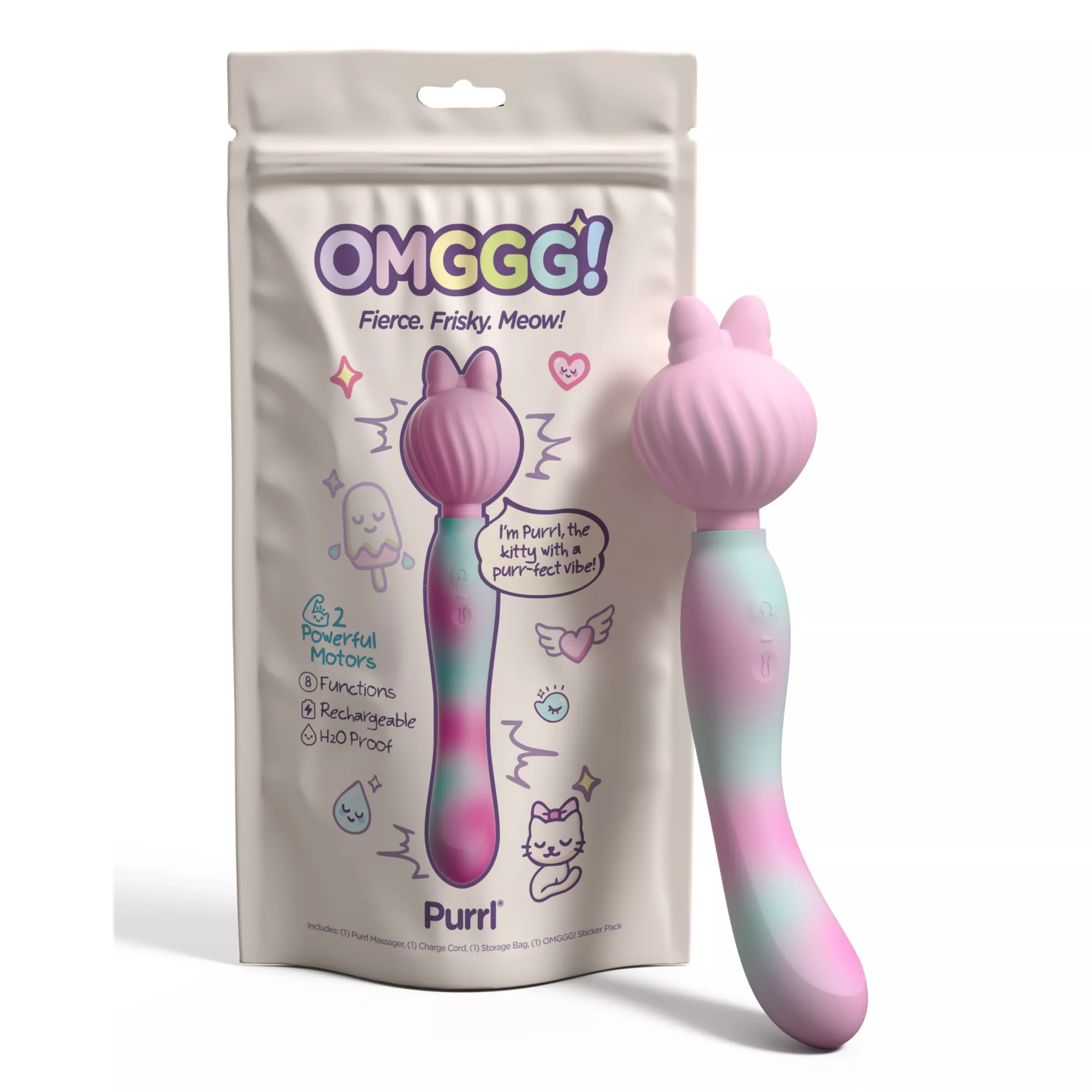 OMGGG! Purrl Wand Massager at Spencer's