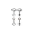 Multi-Pack Opalite Lotus Labret Lip Rings 4 Pack - 16 Gauge at Spencer's